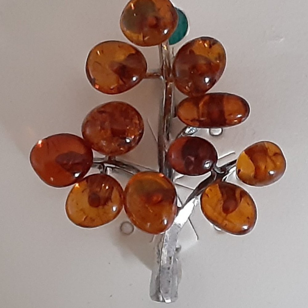 Two Baltic Amber Pins